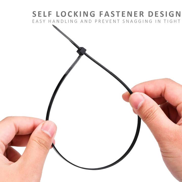 Ledsone – wholesale Craft tool – Black Cable Ties Self Locking Heavy Nylon Wire Wrap Zip ~53597