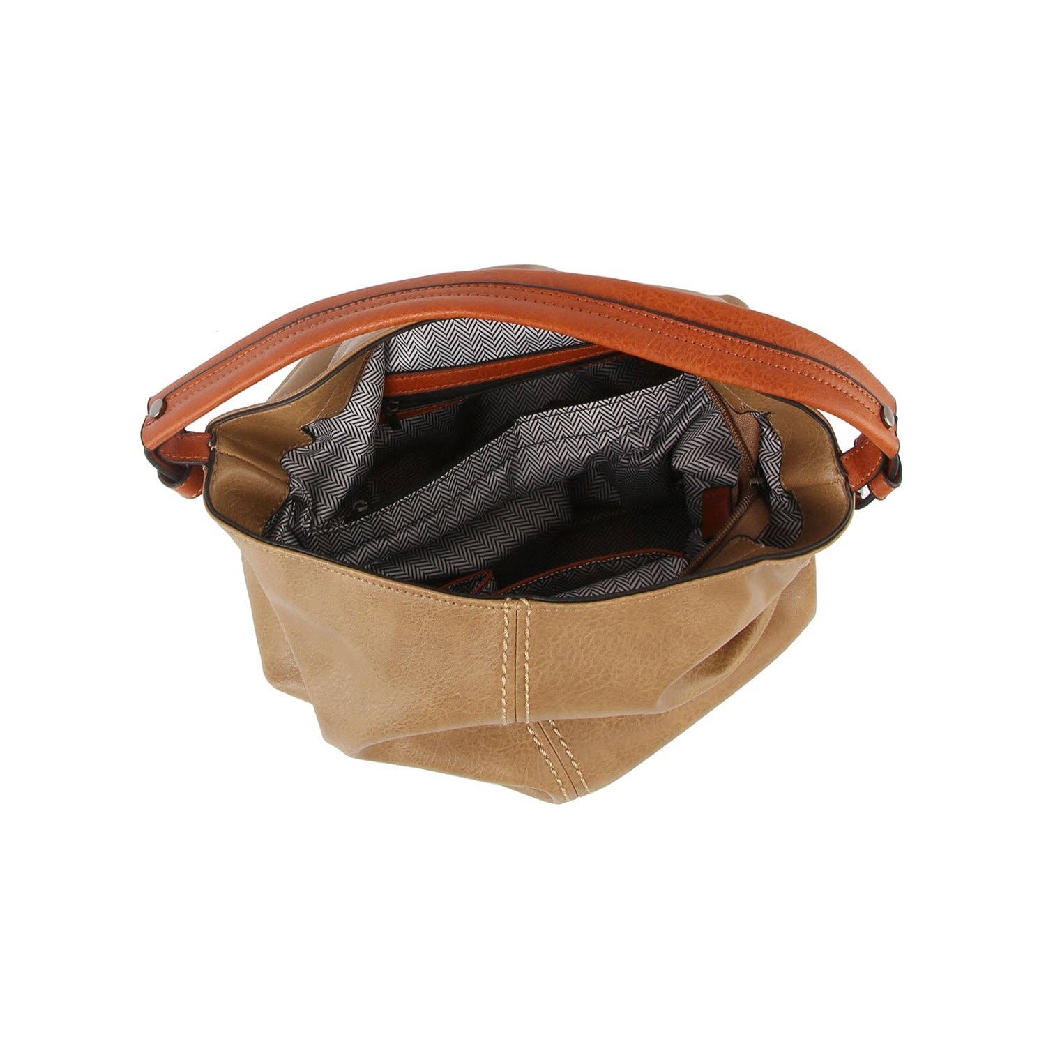 Handbag Factory Corp - Vente Sac porté épaule – femme - Sac à main hobo en cuir doux au quotidien6