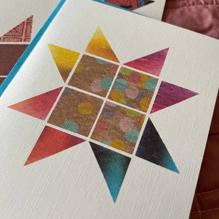 Cozy Arts - Wholesale Everyday Greeting Card - Quilt Block Greeting Cards, Boxed Set of 62