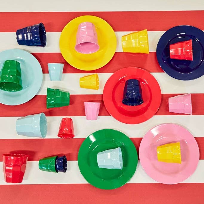 Melamine Lunch Plates in Assorted 'Favorite' Colors - Set of 6 pcs. - Giftbox for wholesale by RicebyRice