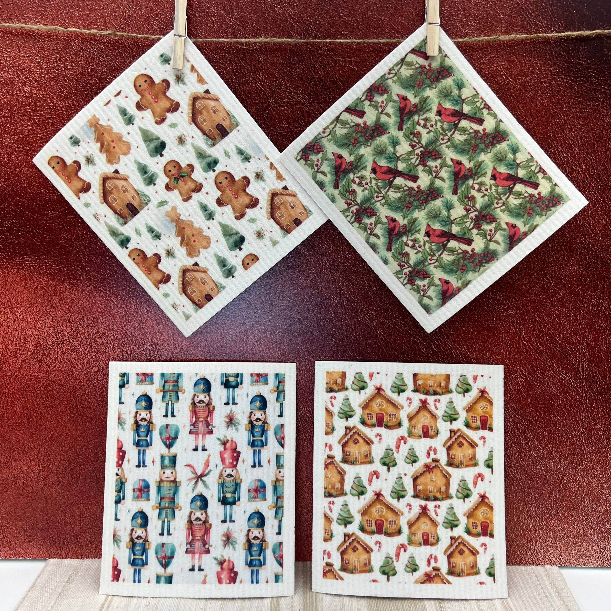 Home Accents By Driftless - Vente Torchon - Torchons suédois Casse-noisettes de Noël - Décoration de fête3