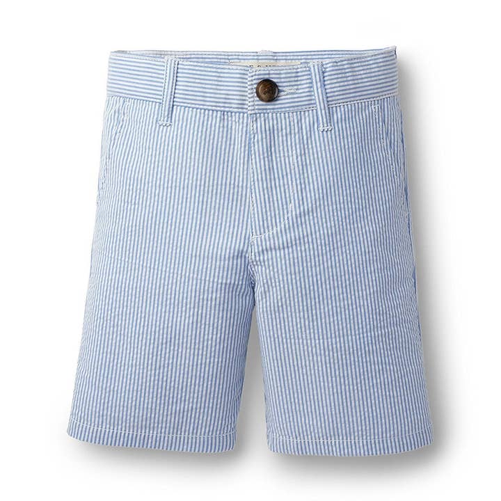Organic Seersucker Short for wholesale by Hope and Henry
