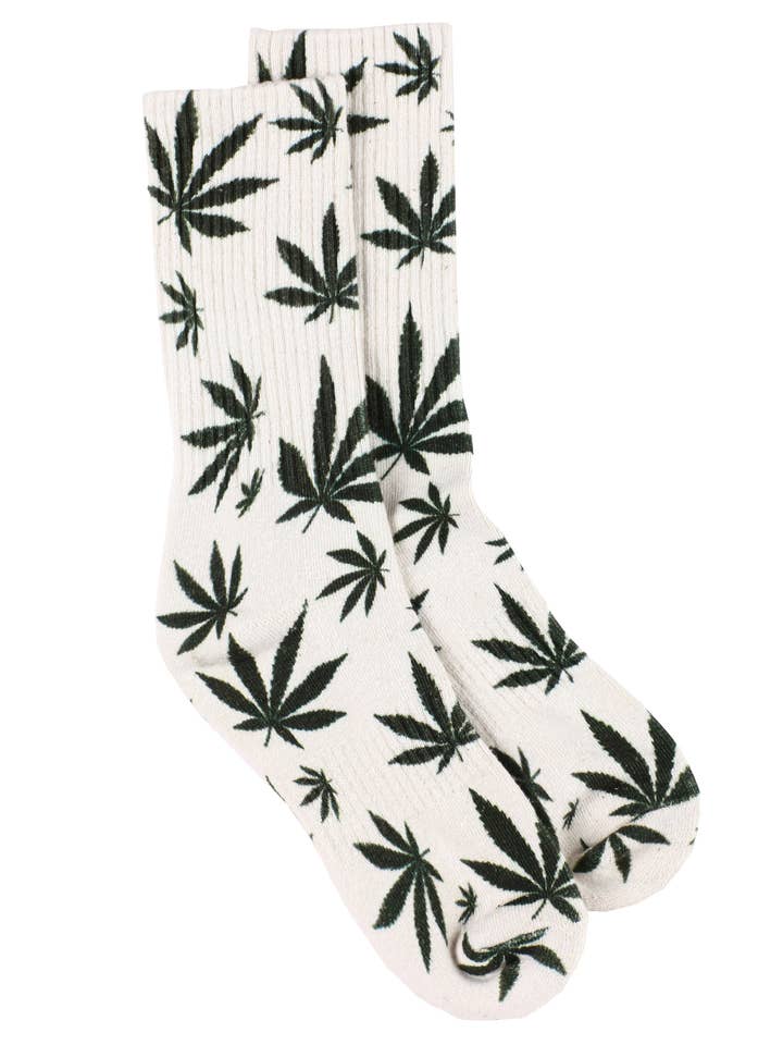 HEMP DIGI LEAF CREW SOCKS for wholesale by HEMPZOO