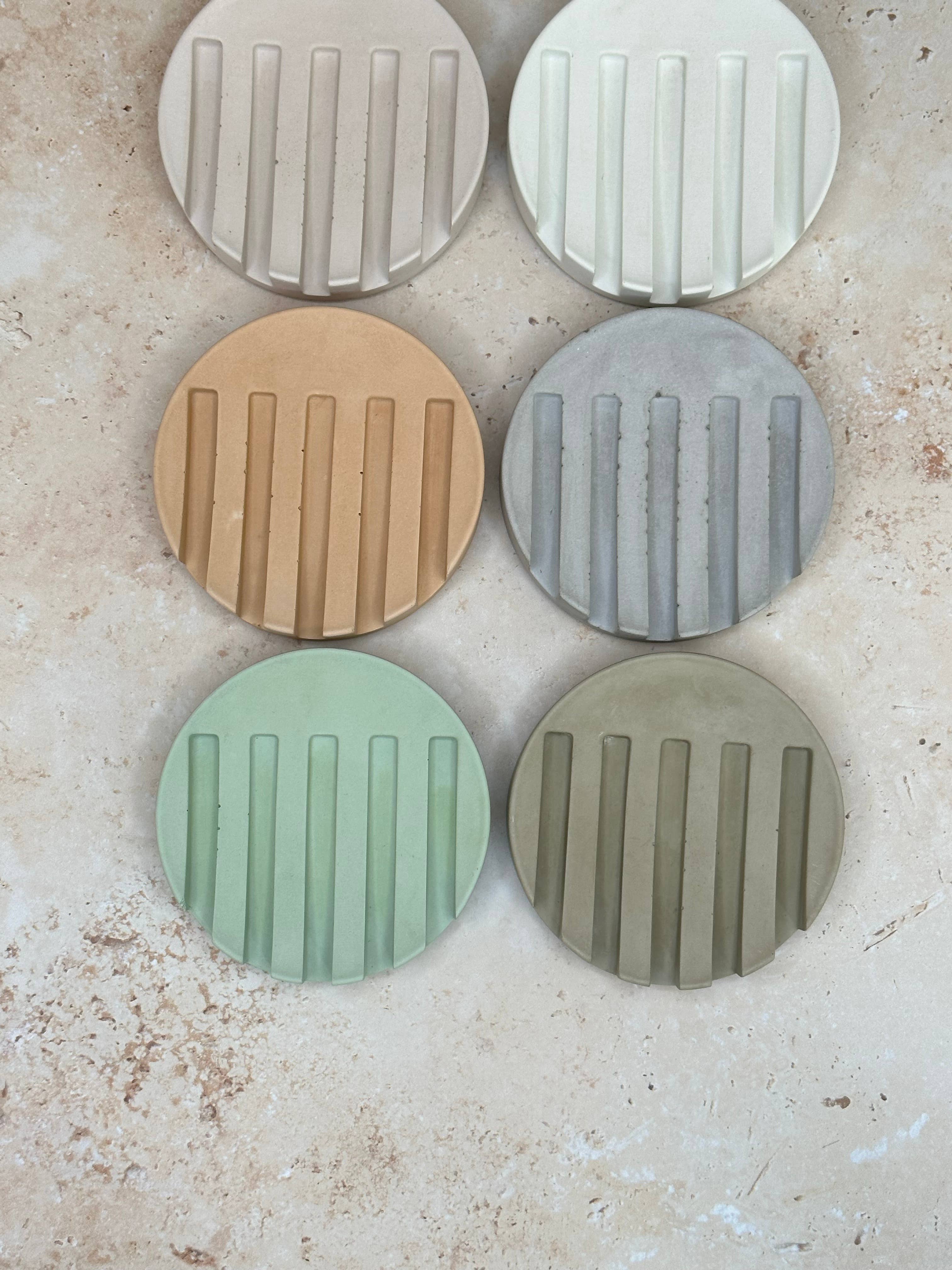 Smells Like Home Store - Wholesale Bath Soap Dish - Round Flow Concrete Soap Dish21