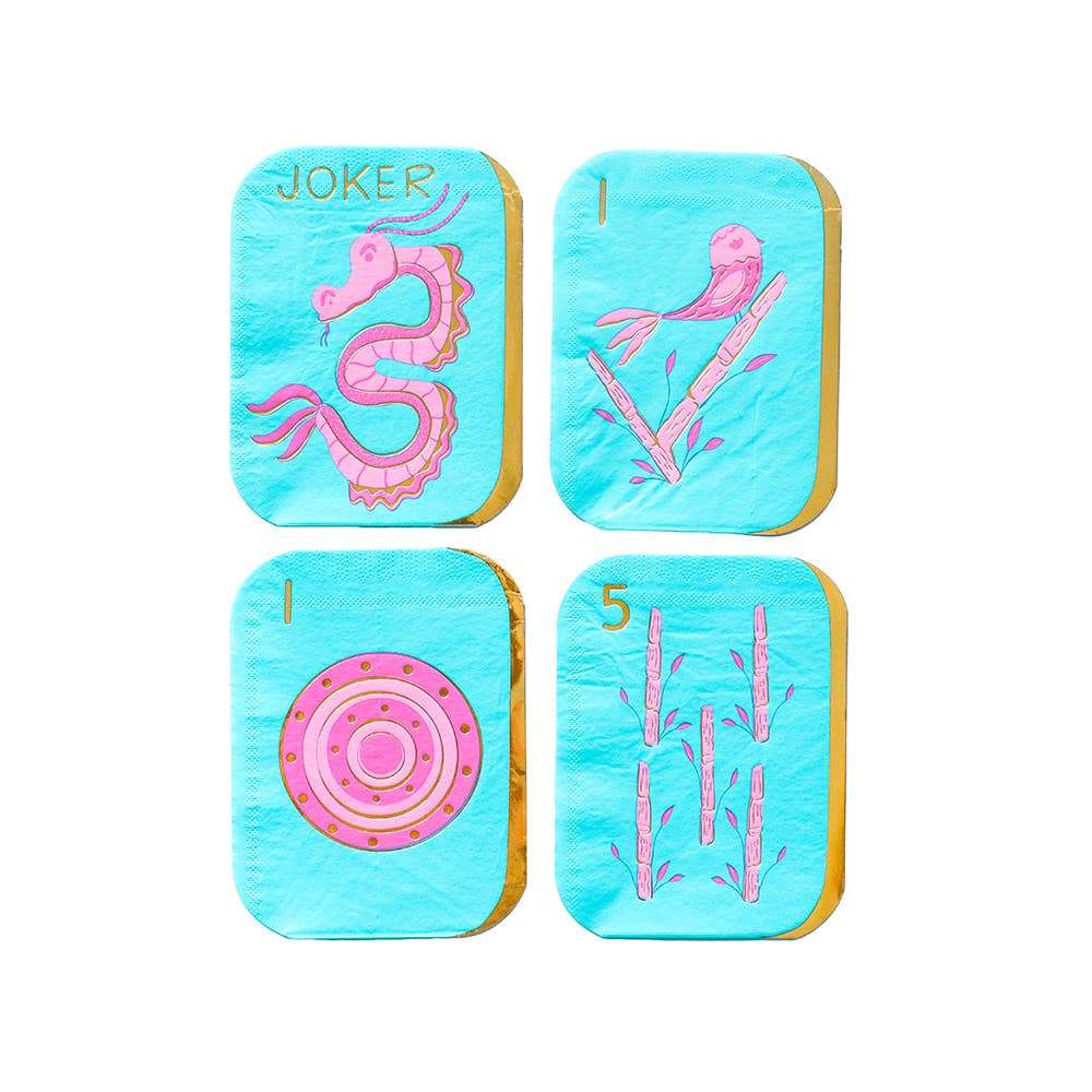 Jollity & Co. + Daydream Society – Engroshandel Engangsserviet – Spilaften Mahjong Flise Gæsteservietter