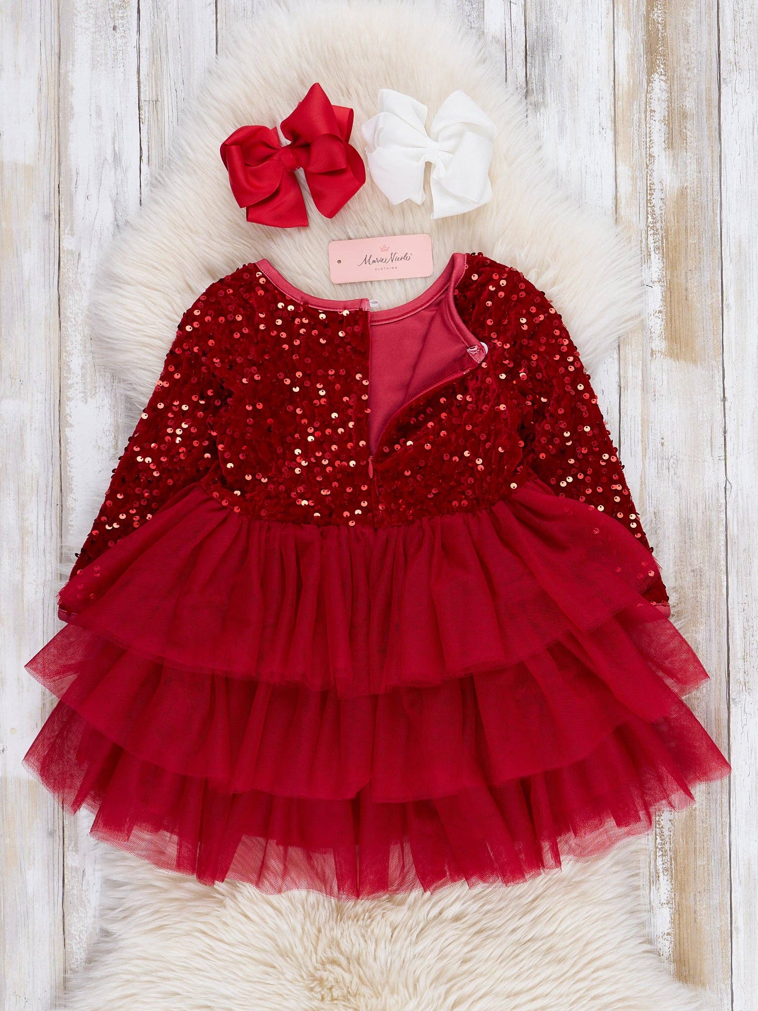 Marie Nicole Clothing - Wholesale Dress - Kids - Sparkle Party Triple Tiered Tulle Dress4