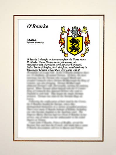 O'Rourke for wholesale by Family Histories