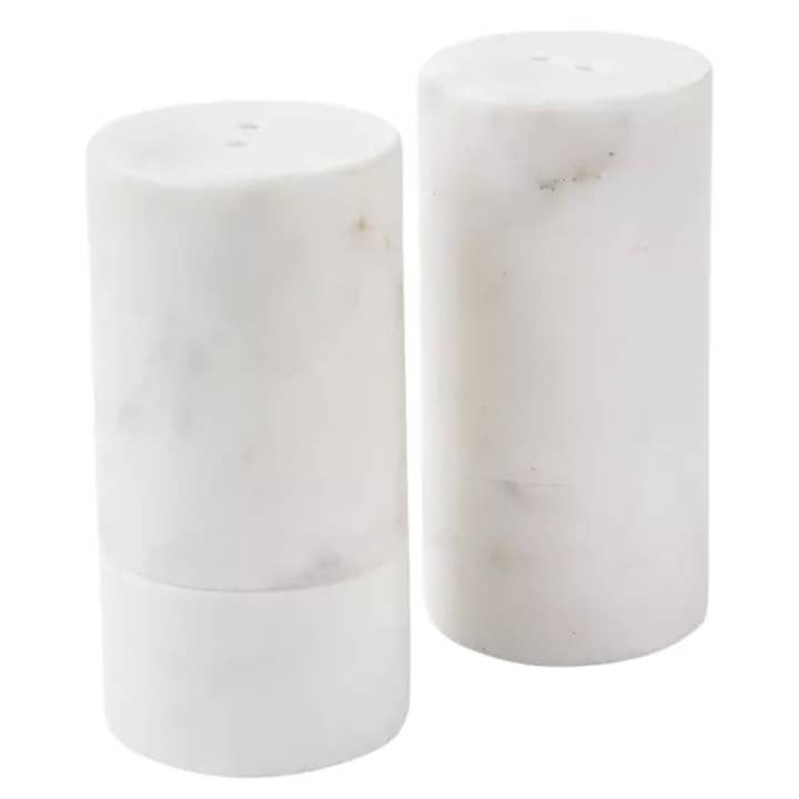 Natural Marble Salt & Pepper Shakers for wholesale by Conimar Promotions