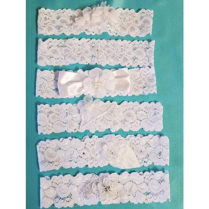 Simply Charming - Wholesale Fashion Headband - Baby - Set Of 6 White Lace Baby Headbands