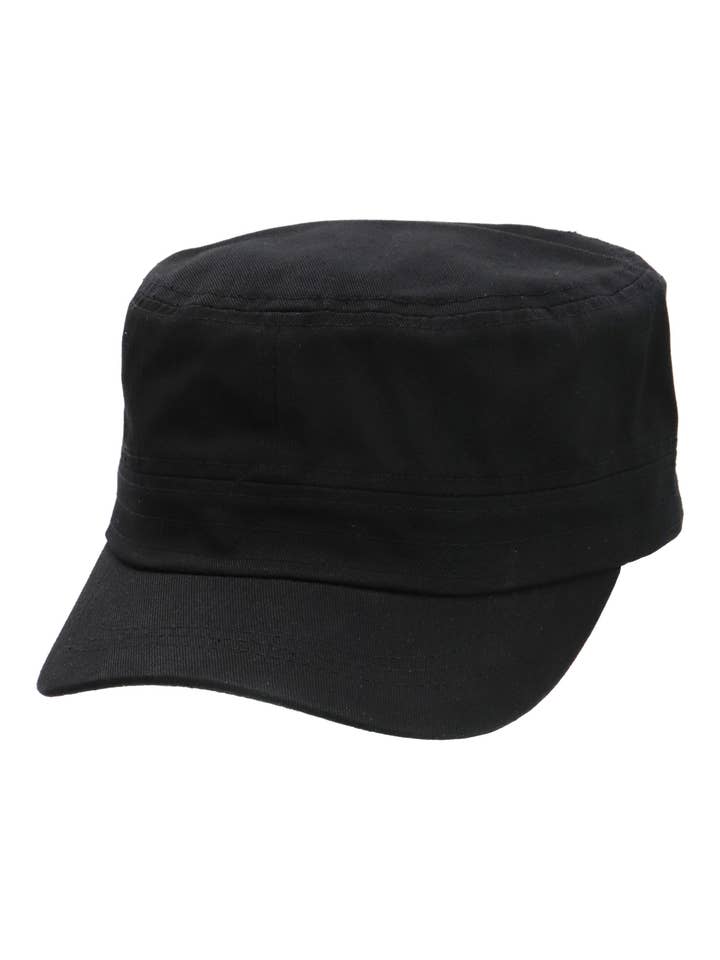 Gorra de cadete de sarga de algodón sin estructura con cierre de velcro para venta al por mayor de Cap Zone