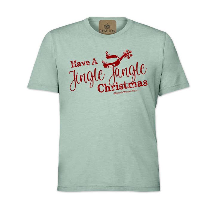 Have A Jingle Jangle Christmas - Adult Western Spur Christmas Tee T-Shirt for wholesale by Remuda Western Wear