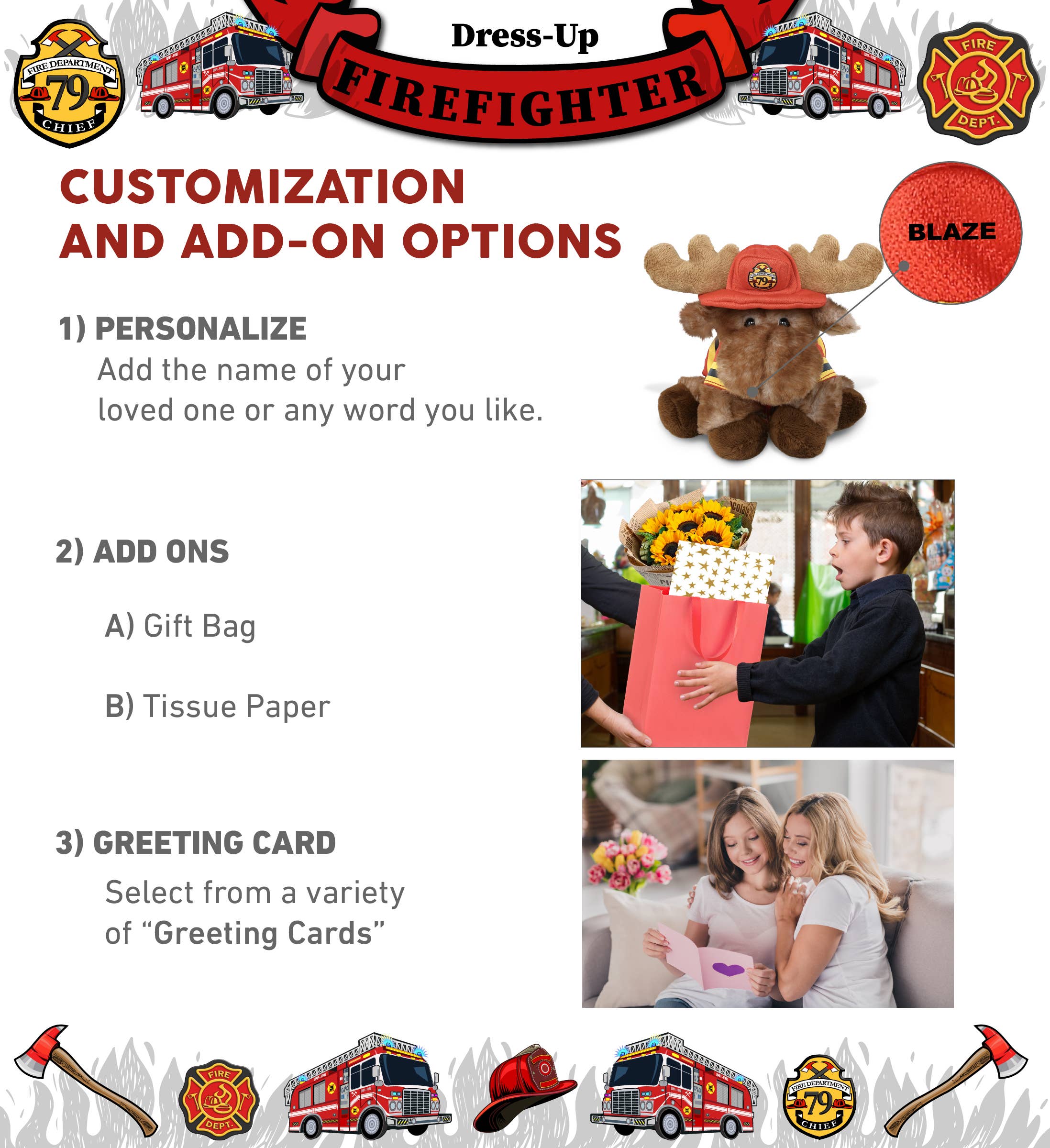 Cota Global - Wholesale Stuffed/Plush Toy - Kids & Baby - Plush Fireman - Super Soft Plush - Brown Lying Moose1