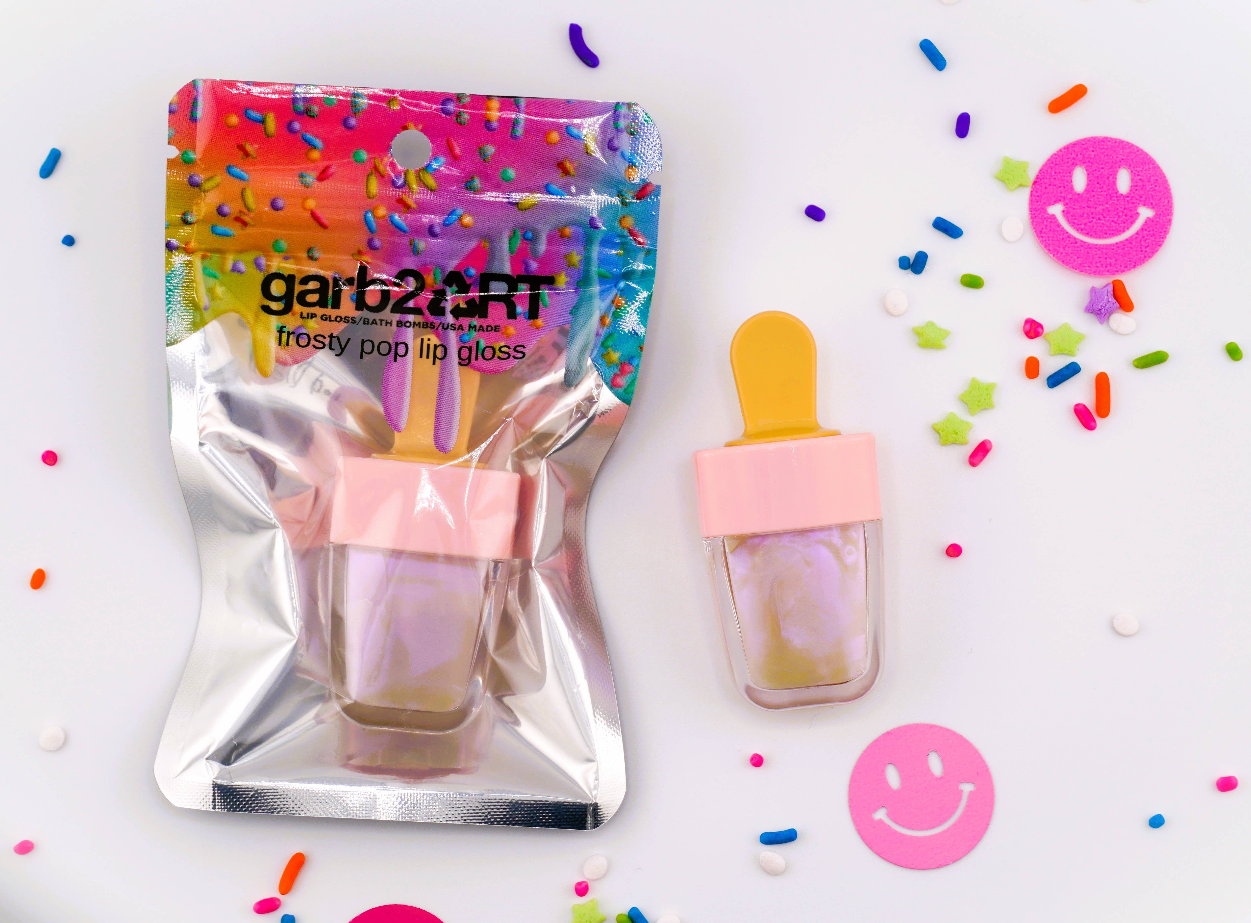 garb2ART - Wholesale Lip Gloss - Frosty Pop Lipgloss | White 1