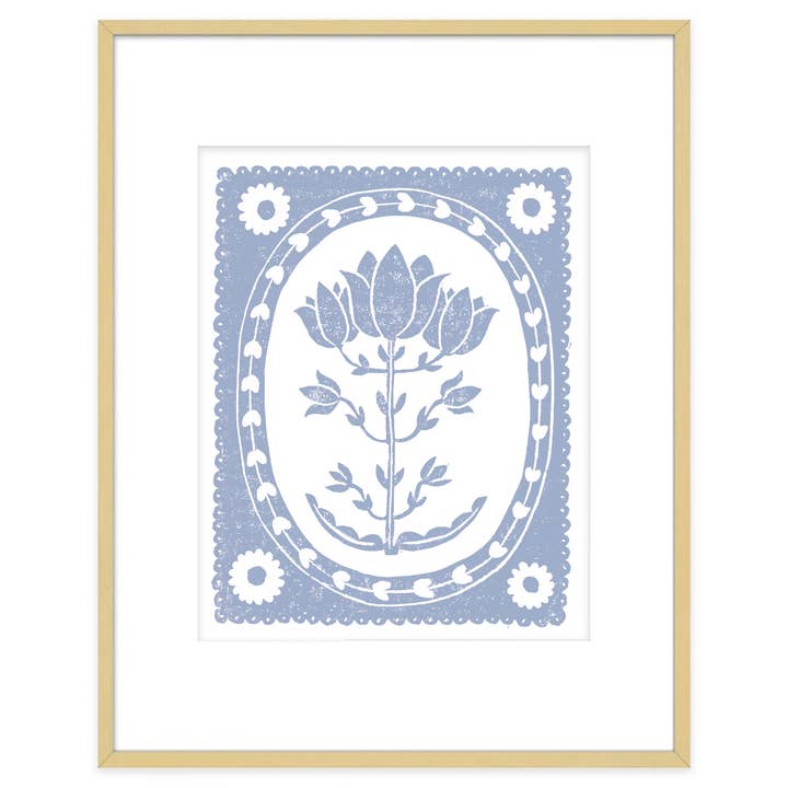 Hydrangea Blue & White Tulip Art Print Botanical Decor for wholesale by The Prints Princess