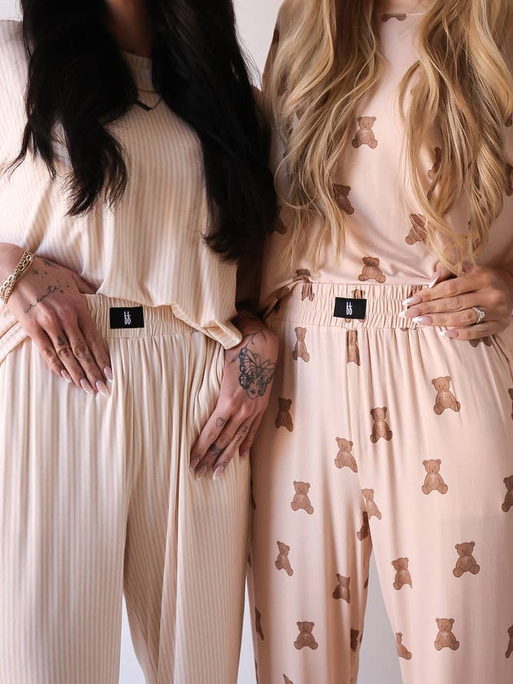 Forever French Baby - Wholesale Lounge Set - Women's - Women's Boxy Tee Lounge Set | Sadie Stripe4