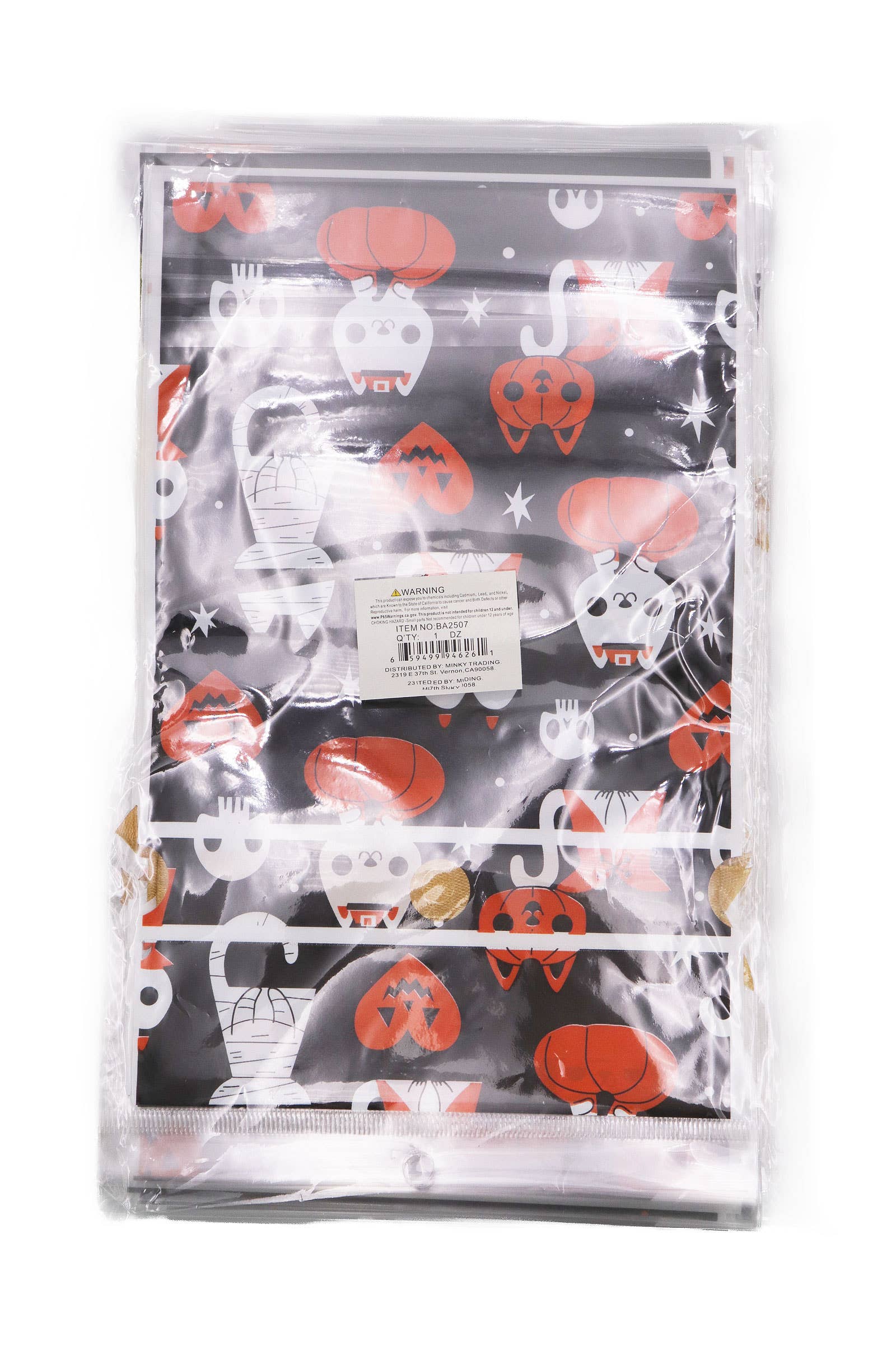 ASSORTED Halloween Drawstring Plastic Treat Bag - 48 Pcs for wholesale on Faire2