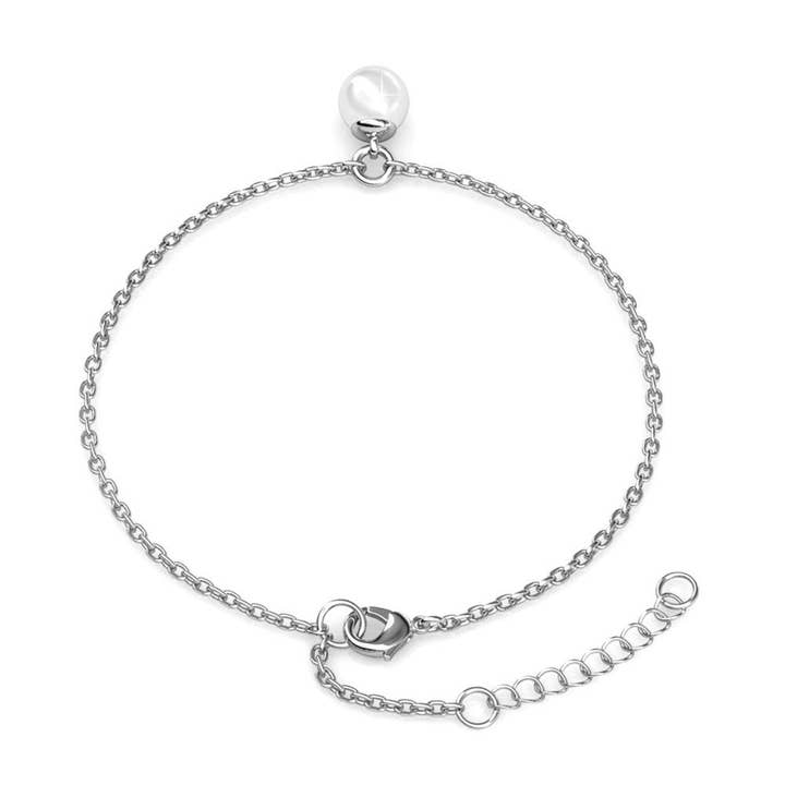 CARALI / MYC Paris - Wholesale Charm/Dangle Bracelet - Crystal Pearl Bracelet - Silver and Crystal2