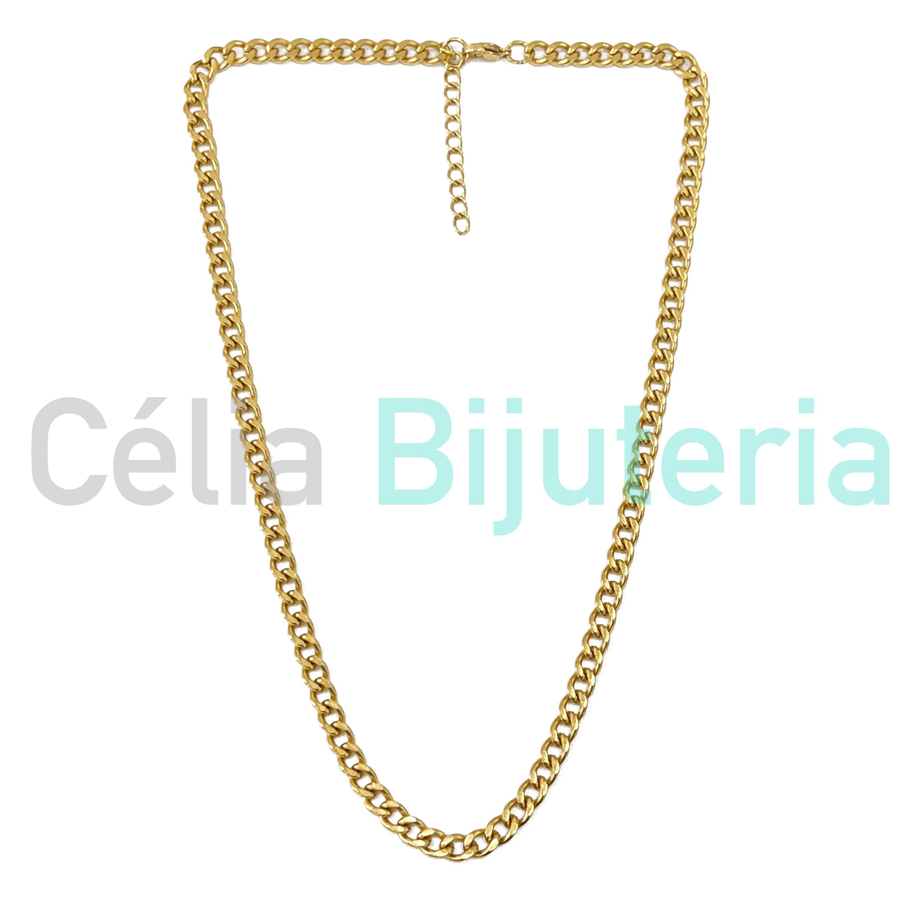 Celli Biju - Vendita all'ingrosso Collane a catena e maglie - Collana in Acciaio Semplice - 6mm0