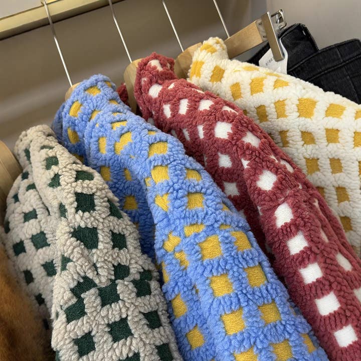 Hope & Sunshine - Wholesale Jacket - Women's - Plaid Lambswool Fashion Jacket28