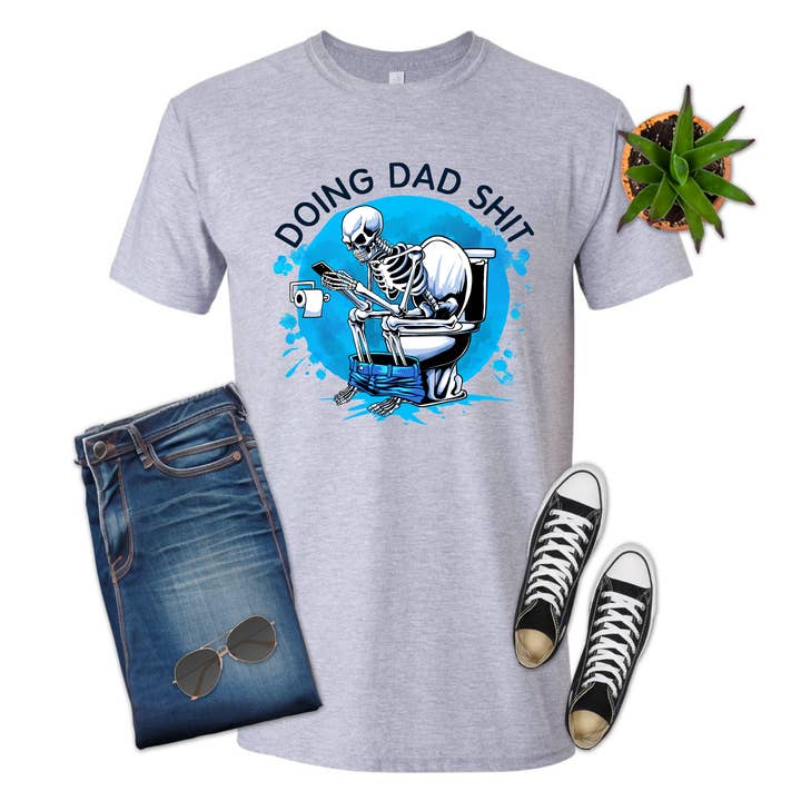 Pappa Skit, Skelett, Toalett, Unisex, Skjorta, T-shirt för wholesale av 316 Legacy LLC