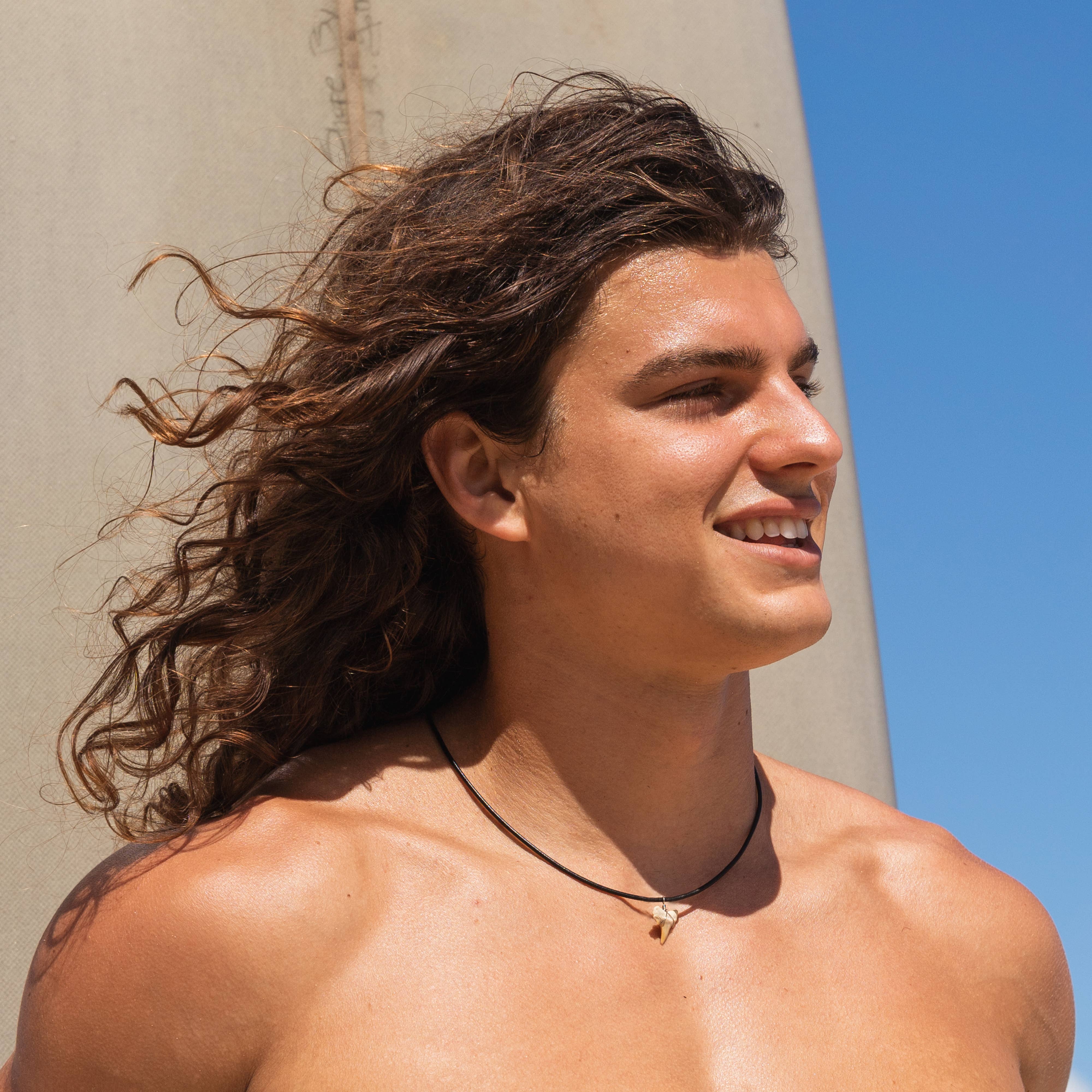 Natalia - Wholesale Pendant/Charm Necklace - Shark Tooth Necklace - Fossil Sharks Teeth with Leather Cord4