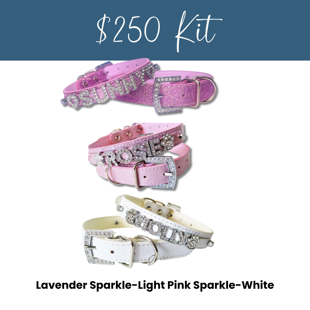 House of FurBaby - Wholesale Pet Collar - Cat/Dog - DIY Pet Collar Bar Kit: Silver Sparkle 280 Pieces $600 Value28