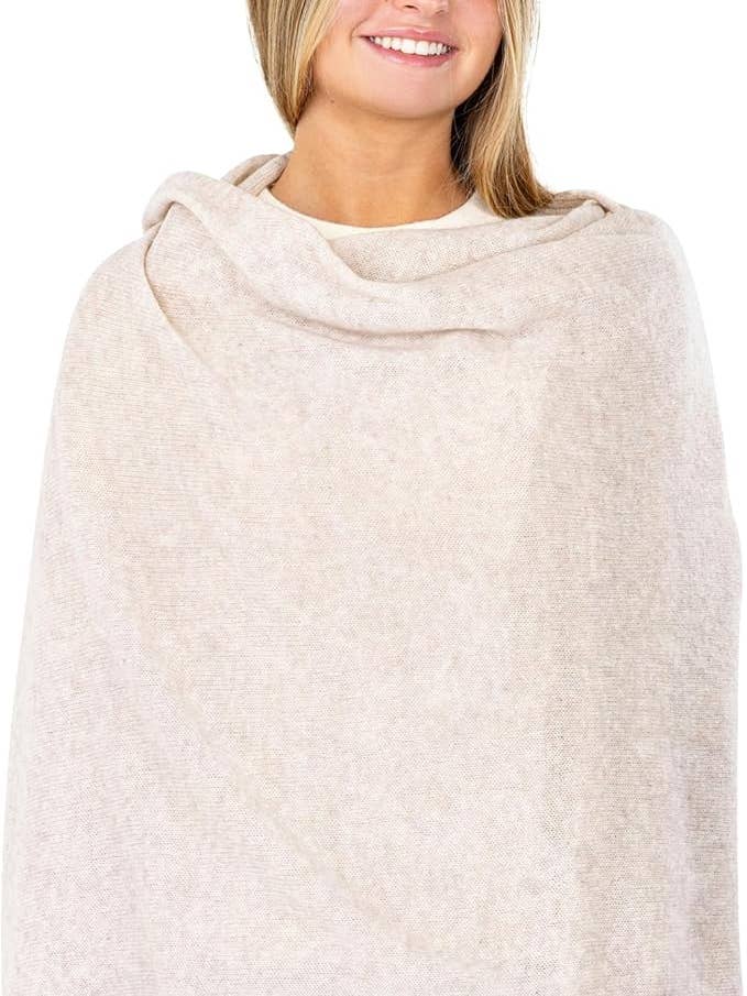Velanio kashmir- og uldblanding wrapsjal – Seoul Beige for engroshandel hos Velanio Cashmere