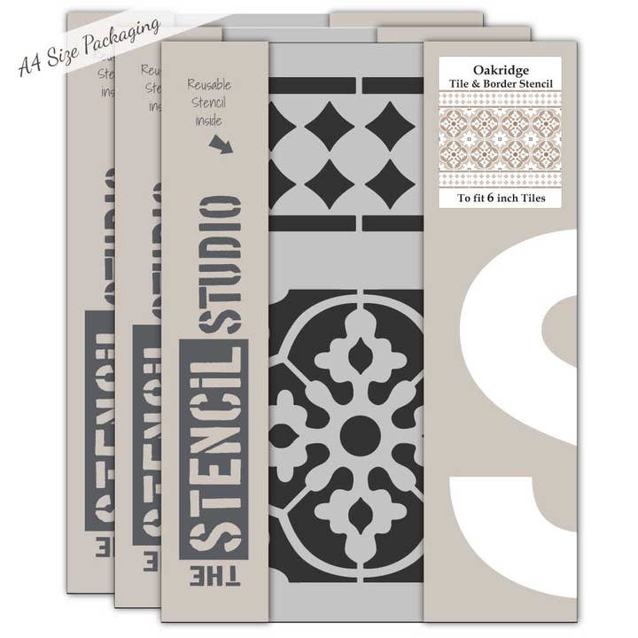 The Stencil Studio - Venta al por mayor Plantilla/troqueles - Plantilla para azulejos y bordes Oakridge