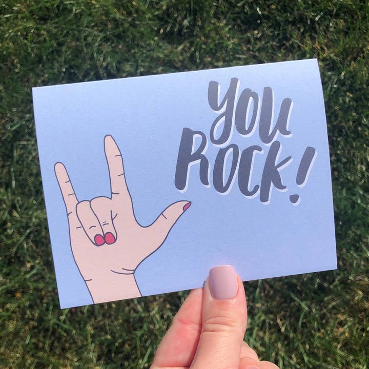You Rock Essential Worker Encouragement Support Thank You Card for wholesale by Personal Paper Hugs