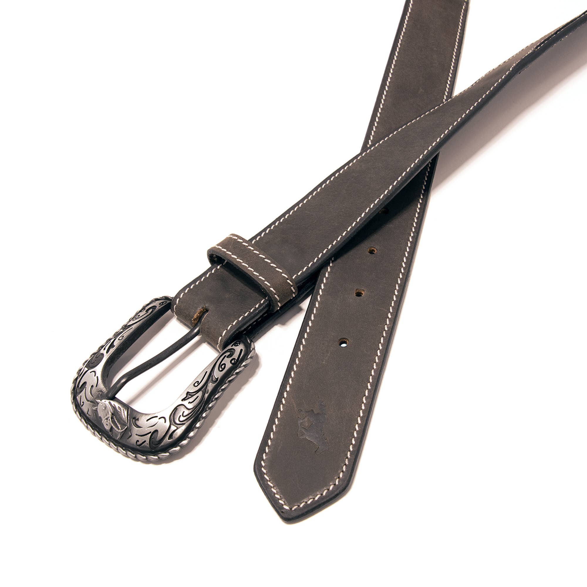 Western Express - Wholesale Belt - Unisex - Stitched Concho Top Grain Leather Belt6