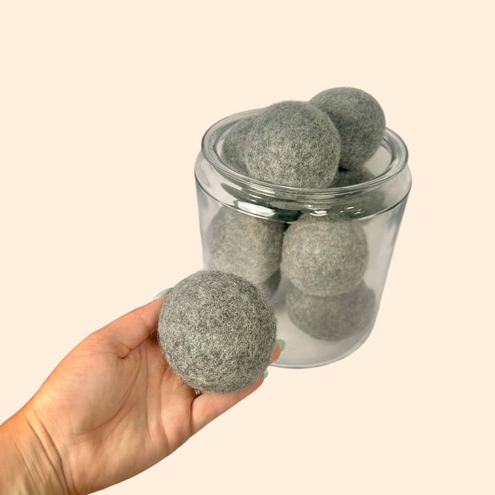 Bamboo Switch - Wholesale Dryer Balls - Bulk New Zealand Wool Dryer Balls | Grey | Holiday Gift5