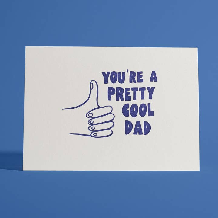 Carte de vœux en letterpress "Papa cool" pour la vente par Half Pint Studio