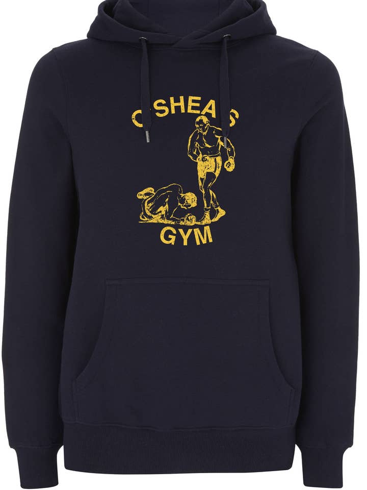 O'Shea's Gym - Runde 9 Gul Boxers Navy Pulloverhætte for engroshandel hos Slang Clothing
