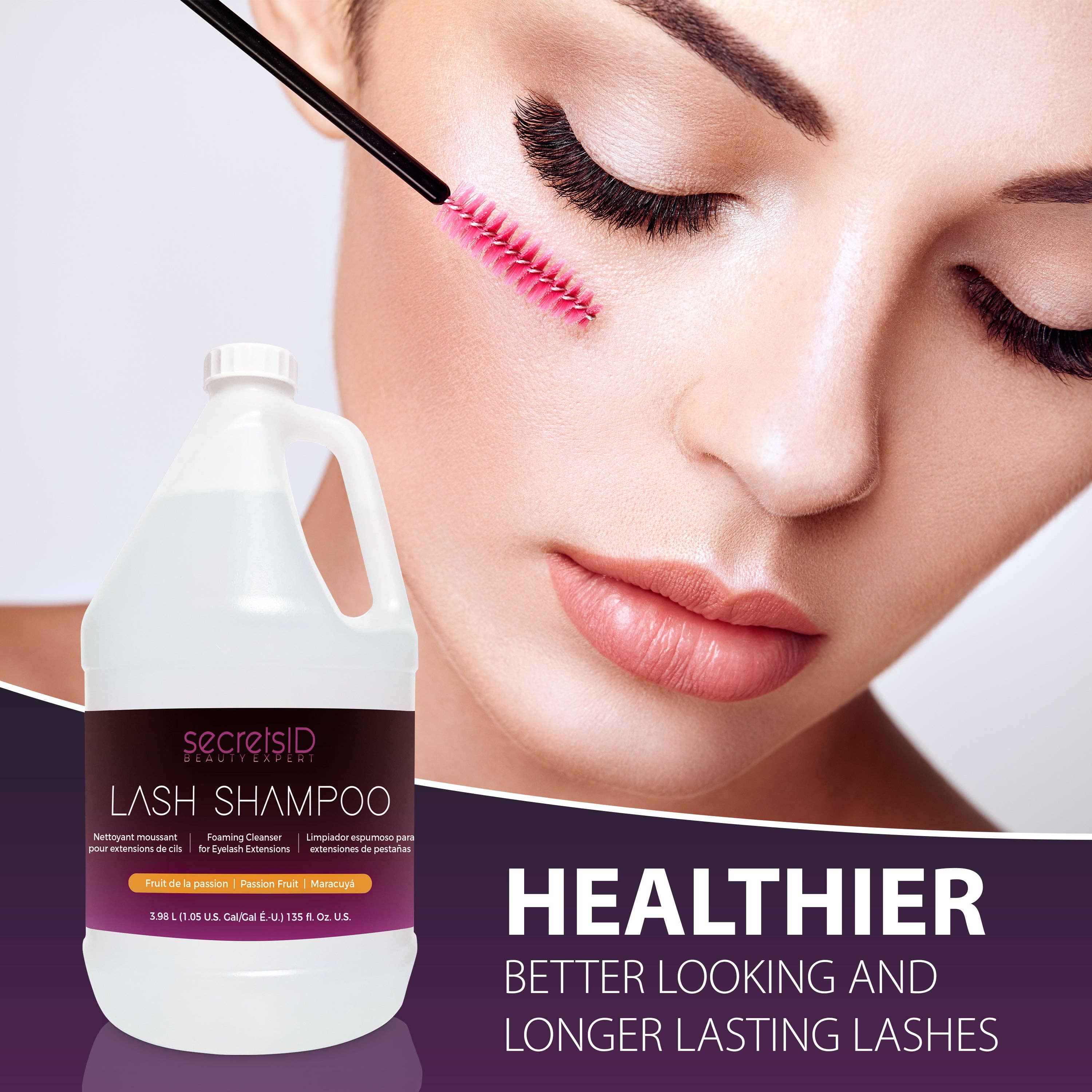 SecretsID - Wholesale Eyelash/Brow Serum - Foaming Lash Shampoo Bulk 1 Gallon Size - Passion Fruit Scen6