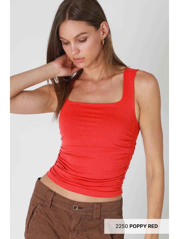 NIKIBIKI - Wholesale Tank Top - Women's - NS8408- Clean Line Square Shirred Top4