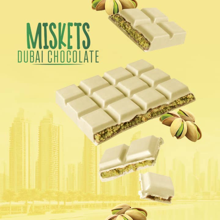 Trend Zone - Wholesale Chocolate Bar - Pistachio Dubai White Chocolate Bar