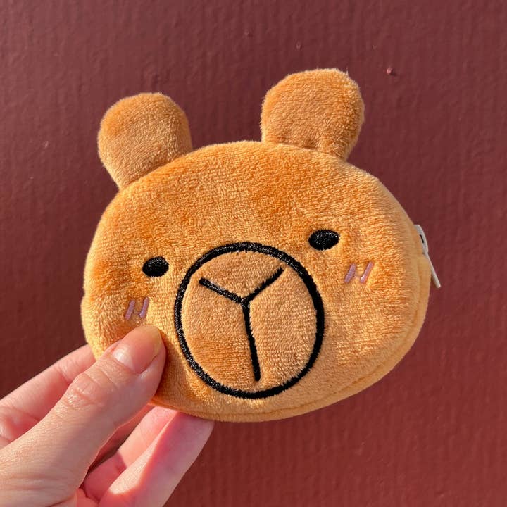 Capybara Coin Purse by MoldyTofuArt for wholesale by Moldy Tofu Art