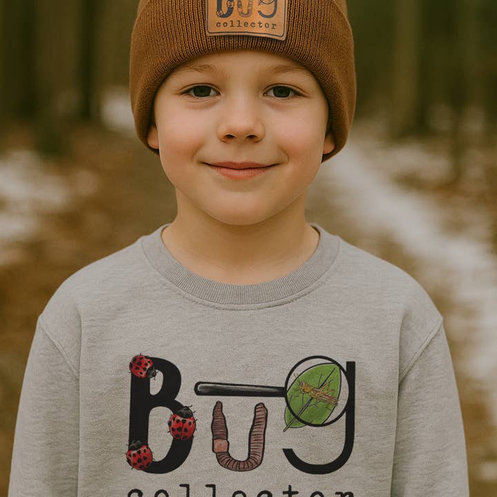 Bug Collector Beanie Winter Hat for Boy Outdoor Kid Toboggan for wholesale by Barefoot Baby