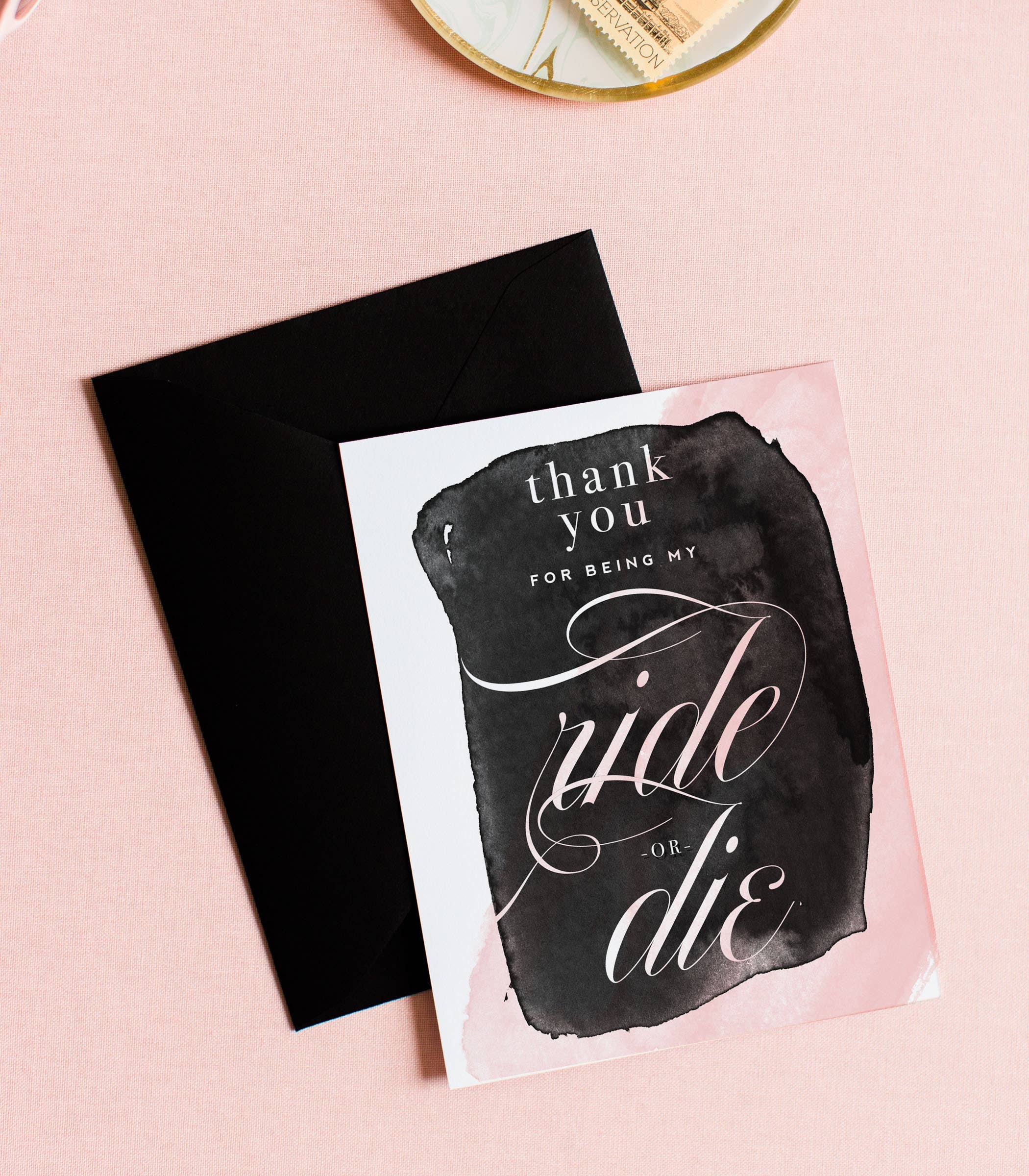 Kitty Meow Boutique - Wholesale Thank You Card - Ride or Die Funny Thank You Card, Friendship Greeting Card1