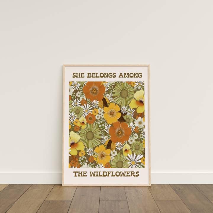 GiGi Thomas Designs - Wholesale Art Print - She Belongs Among the Wildflowers Print1