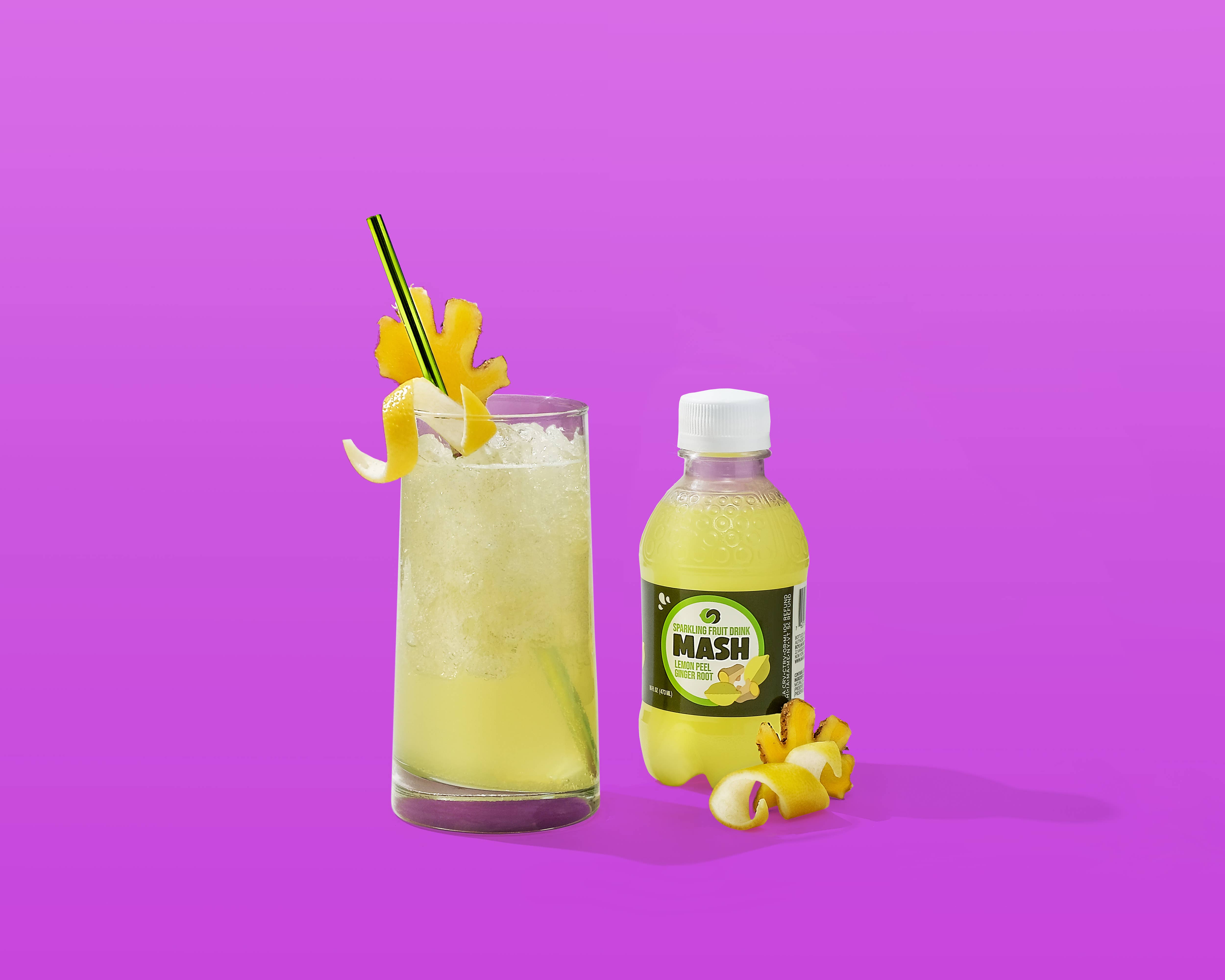 Boylan Bottling Company - Wholesale Sparkling Water - Lemon Peel Ginger Root - MASH 16oz 2