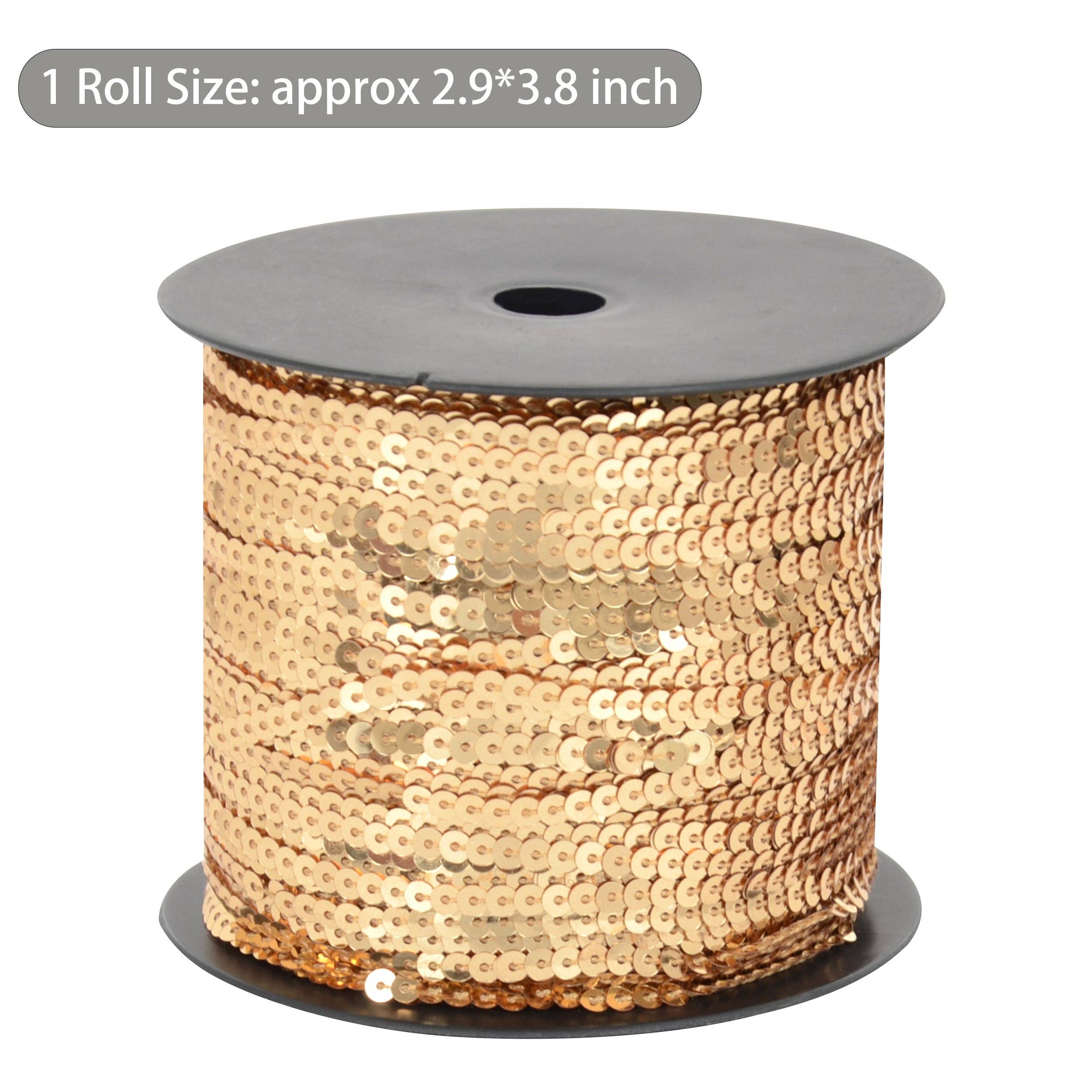 AK Brand - Wholesale Knutselbenodigdheden - Platte Paillettenstrook 4mm Metallic Paillettenband 180 meter2