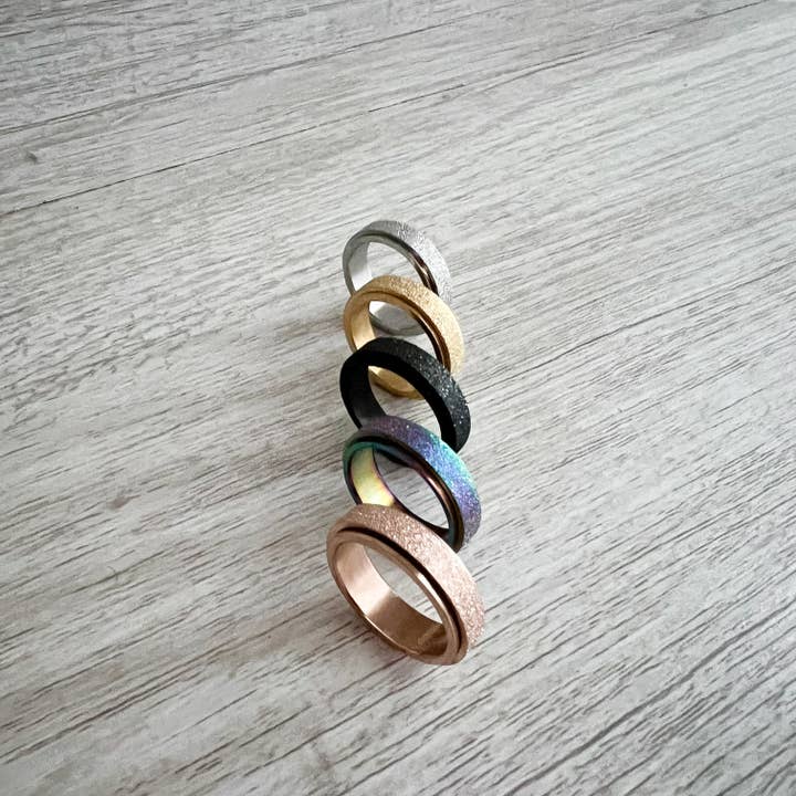 Sweettine Wholesale - Wholesale Band/Stacked Ring - Stainless Steel Spinner Rings