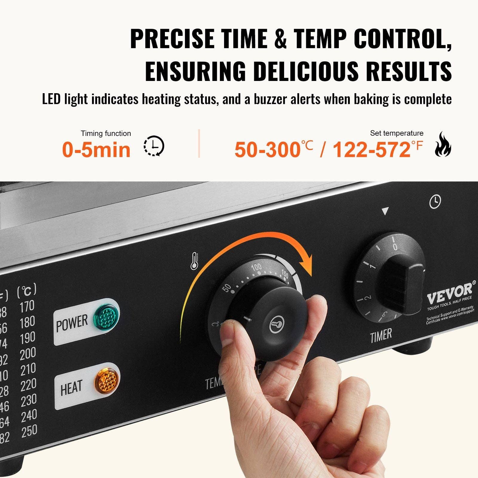 BlakOutlet – Aparelhos de cozinha por atacado – Máquina elétrica de donuts BlakOutlet, 1550W, comercial com superfície antiaderente3