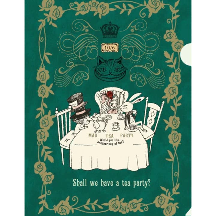 Alice A5 Clear File Folder | MAD TEA PARTY for wholesale by 「FUNJI」In Japan