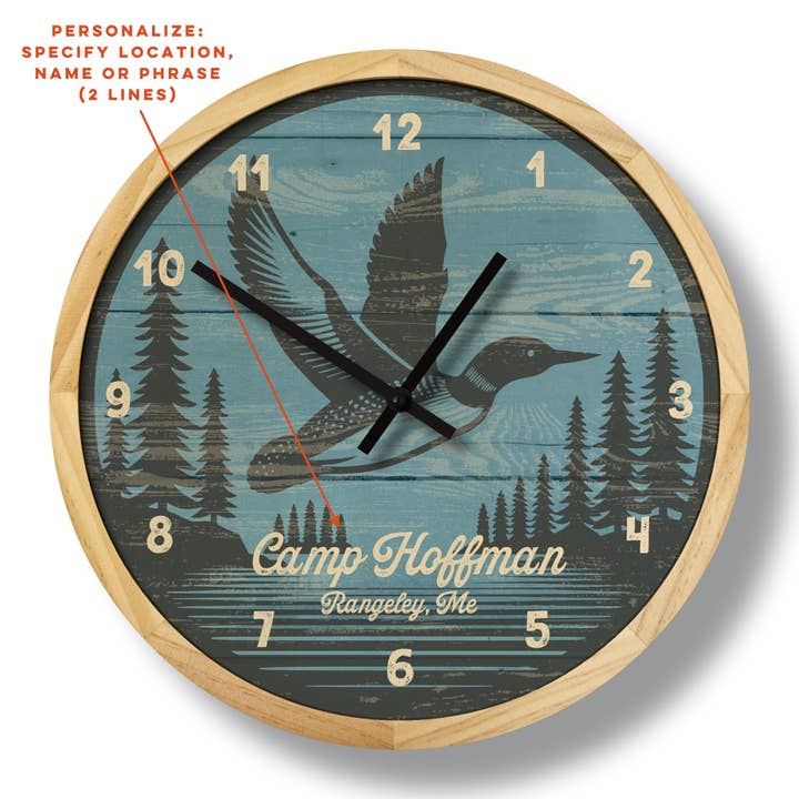 Local Time Clock Co. – Relógio de parede por atacado – Relógio de Parede Loon Personalizado - 12" Diâmetro2
