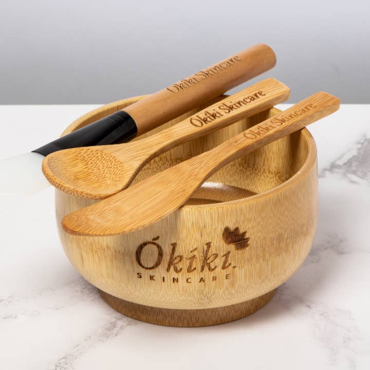 Kit de masque facial en bambou pour la vente par Okiki Skincare