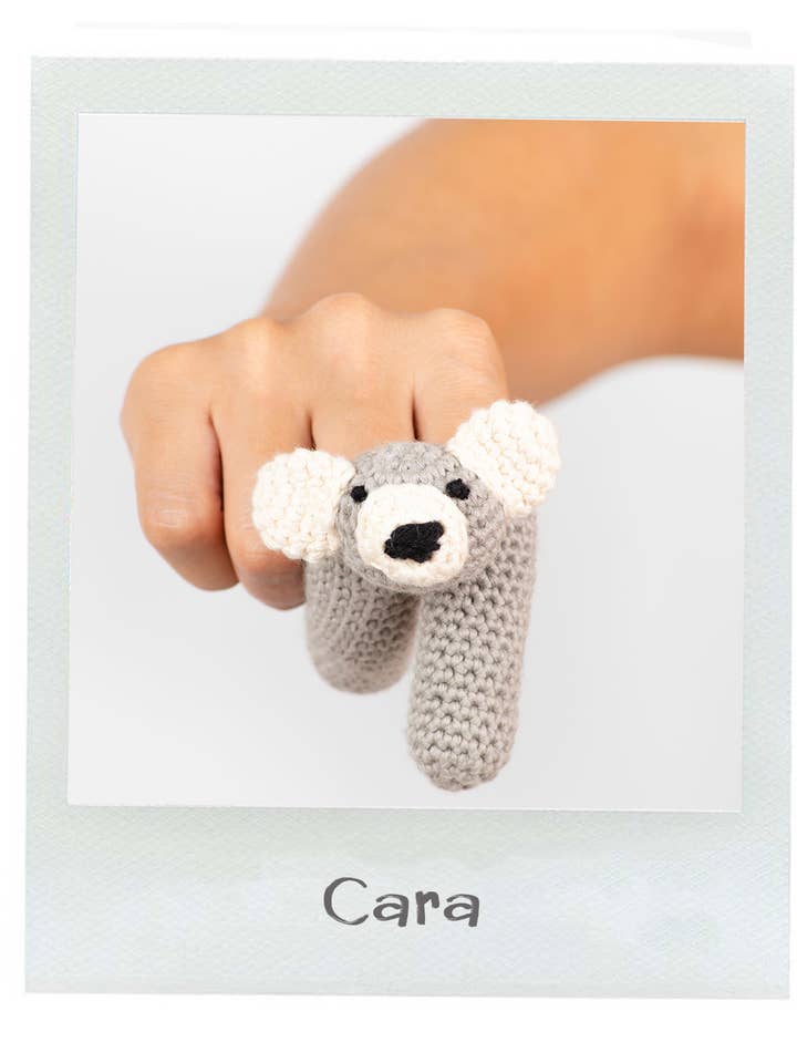 Organic Cotton Handknit Two Finger Puppets Koala - Set of 2 for wholesale by Cuddoll