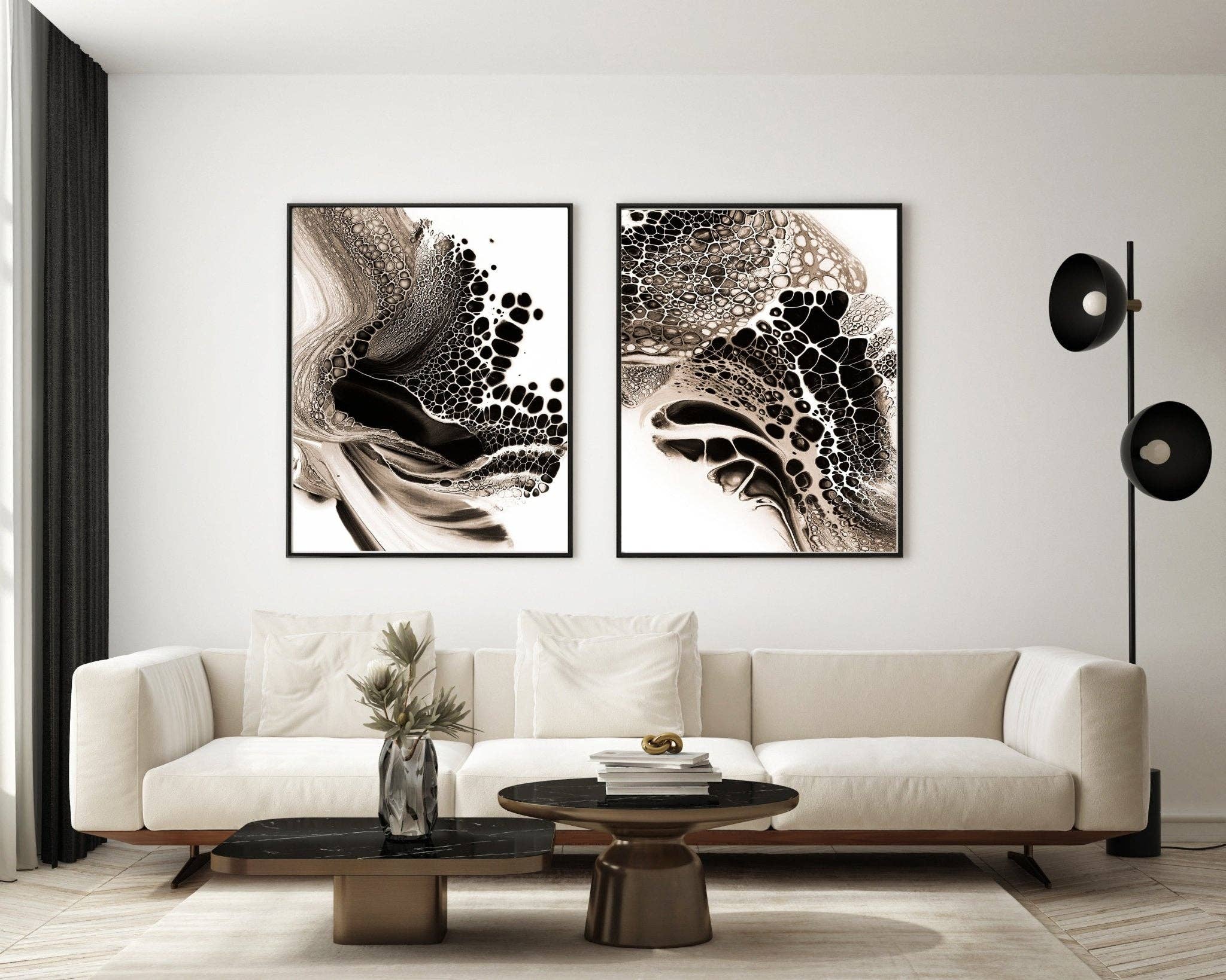 D'LUXE PRINTS - Wholesale Gallery Wall Set - Juliette Abstract Prints Set3