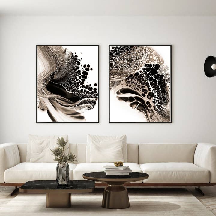 D'LUXE PRINTS - Wholesale Gallery Wall Set - Juliette Abstract Prints Set3